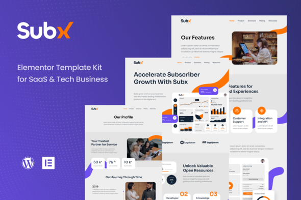Subx – SaaS & Tech Business Elementor Template Kit
