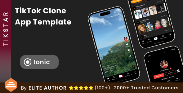 TikTok Clone App Template in Ionic - Short Video Creating App Template in Ionic