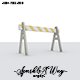 Low poly Construction Barrier Saw horse - 3DOcean Item for Sale