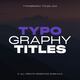 Typography Titles Pack for FCPX - VideoHive Item for Sale