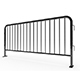 Black Metal Crowd Barrier Low-poly - 3DOcean Item for Sale