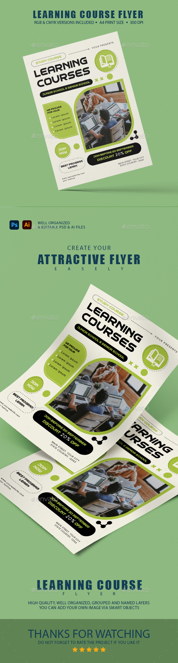 Learning Courses Flyer