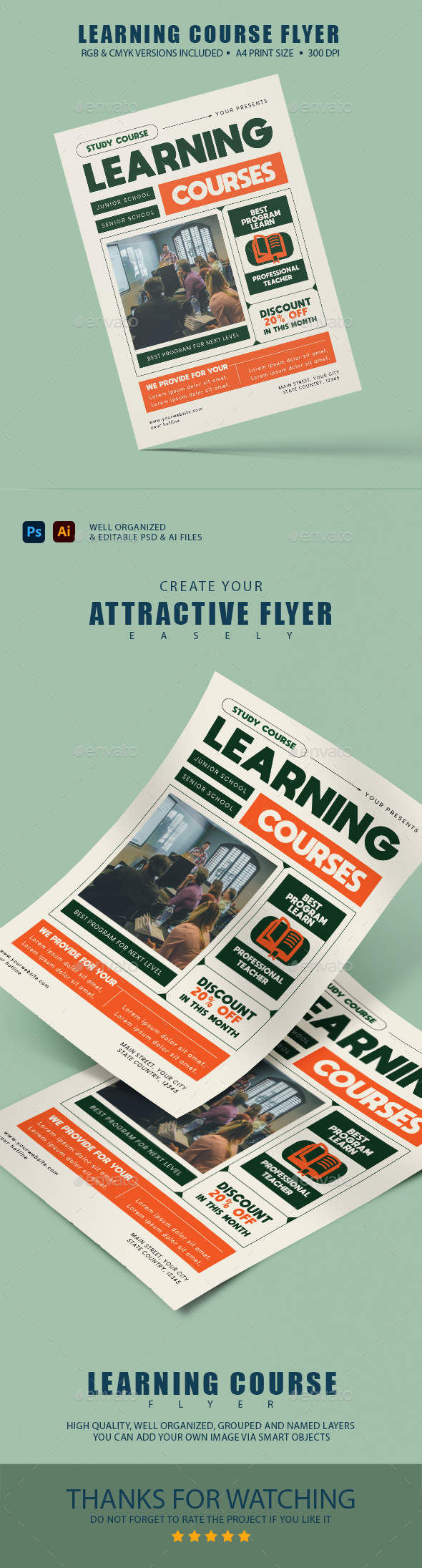 Learning Courses Flyer