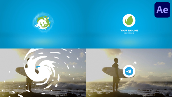 Clean Liquid Logo for After Effects alt