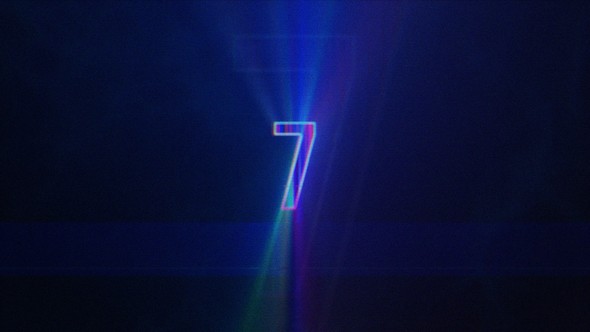 Digital Glitch Countdown Logo Mogrt