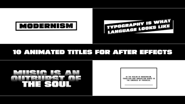 Minimal Animated Titles for After Effects