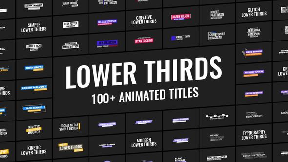 100+ Animated Lower Thirds