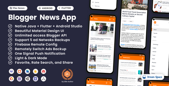 The News - Blogger News App ( Android & Flutter ) 2.1