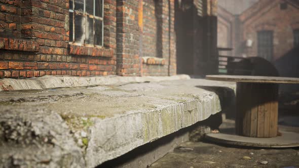 Abandoned Factory Empty Because of the Coronavirus Covid-19 Epidemic