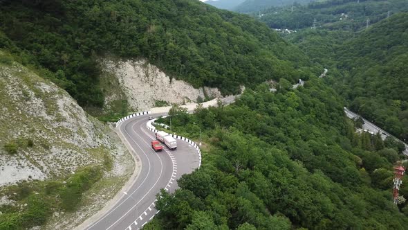 Mountain Winding Zig Zag Road