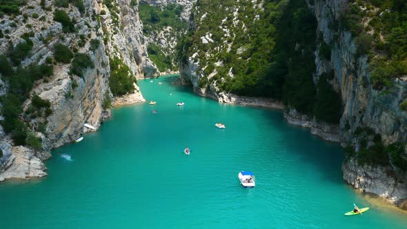 The Gorges of Verdon in France viewed from the Gatelas Bridge