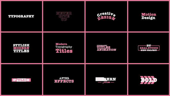 Typography Titles | AE