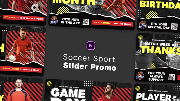 Soccer Sports Slider Promo MOGRT