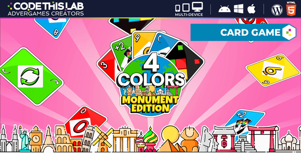 Four Colors Monument Edition - HTML5 Card Game