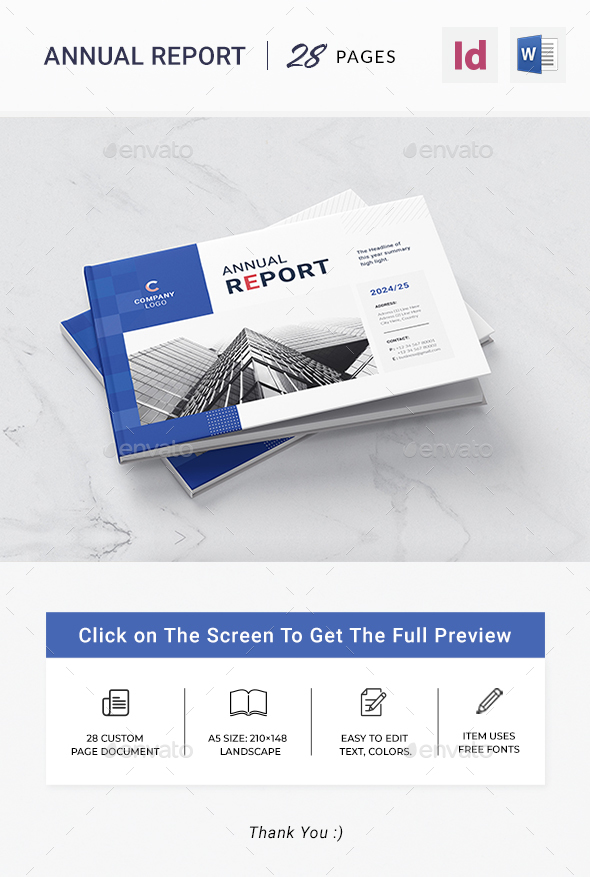 Annual Report Template | 28 Pages