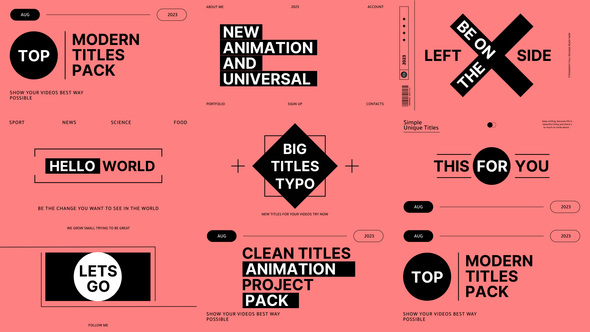 Modern Typography Titles