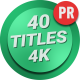40 Titles Pack 4k MOGRT - VideoHive Item for Sale