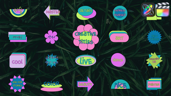 Geometric Cartoon Titles for FCPX alt