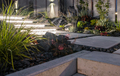 Rockery Garden with LED Lighting Installed Under Concrete Stairs - PhotoDune Item for Sale