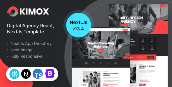 Kimox – Digital Agency React, NextJs Template
