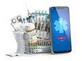 Mobile service or app for purchasing medicines in online pharmacy drugstore.  - PhotoDune Item for Sale