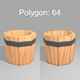 Wooden Bucket Low Poly - 3DOcean Item for Sale
