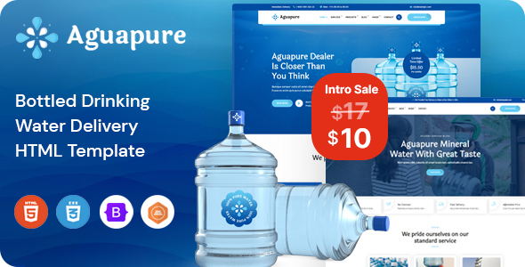 Aguapure - Drinking Water Company HTML Template