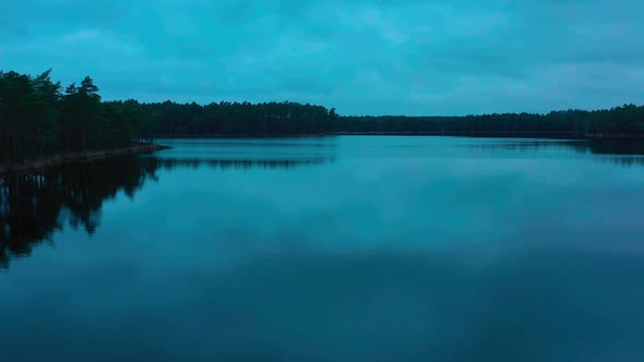 Flight Above Lake