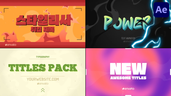 Action Typography Titles for After Effects alt