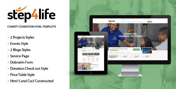 Step4Life | Charity / Nonprofit / NGO HTML Template