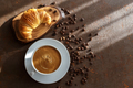 Traditional french croissant with jam and cup of coffee - PhotoDune Item for Sale