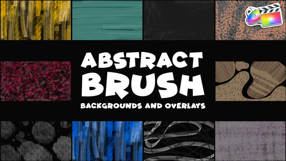 Abstract Brush Backgrounds And Overlays | FCPX