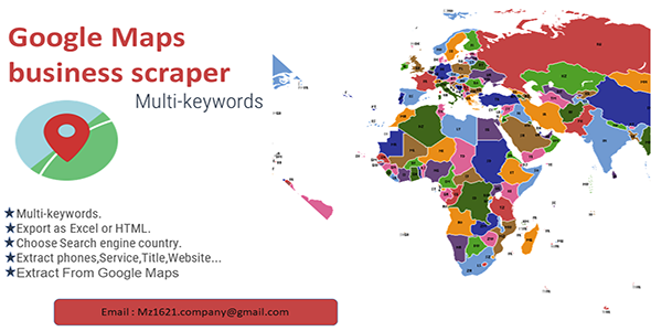 Google Maps Data Scrapper & Multi-keywords