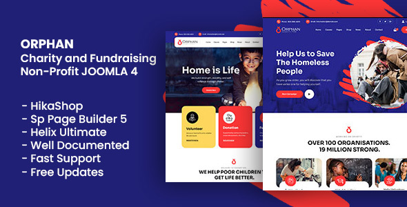 Orphan - Joomla 5 Charity and Fundraising Non-Profit Template