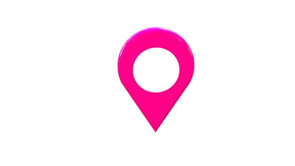 Location Pin 3D Icon Pink V5