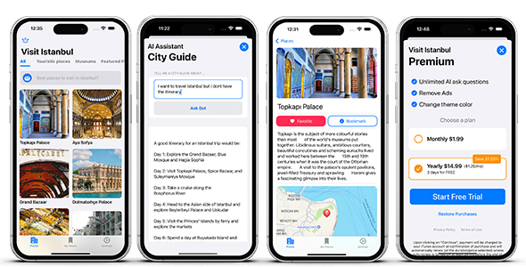 AI City Guide - AI Assistant - SwiftUI iOS Full Application