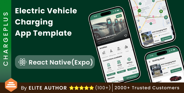 EV Charging Station App | Electric Vehicle Charging Spot App | React Native | ChargePlus