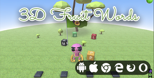 3D Fruit Words - Cross Platform Educational Game