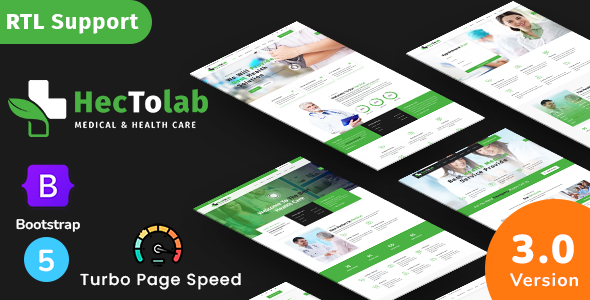 Hectolab - Medical & Health Responsive Bootstrap5 Template