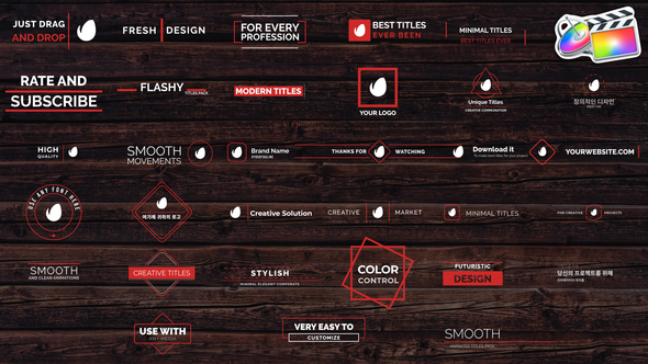 Minimal Modern Titles Pack for FCPX alt