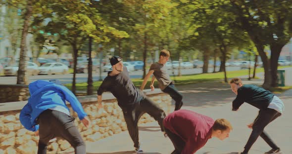 Parkour on a City Street