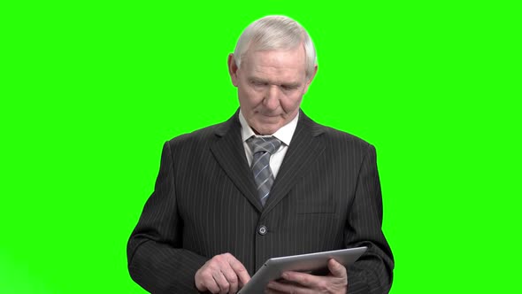 Grandfather Sliding and Zooming in Tablet