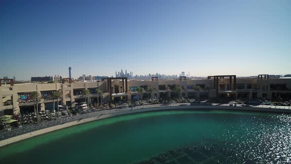 Aerial view of Dubai residential district, United Arab Emirates.