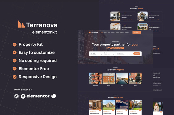 Terranova - Real Estate Elementor Pro Template Kit