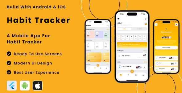Habit Tracker App - Flutter Mobile App Template