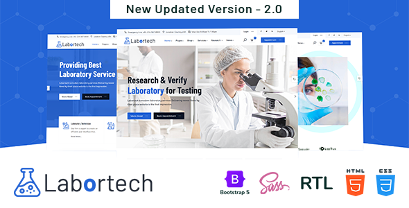 Labortech - Laboratory & Science Research HTML5 Template