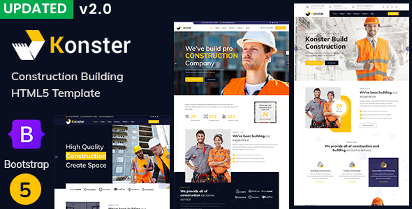 Konster - Construction Building Bootstrap5 Template