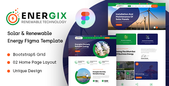 Energix - Solar Energy and Renewable Energy Figma Template