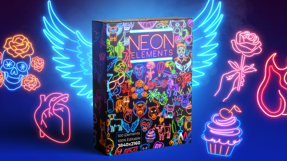 100 Neon Elements | V2