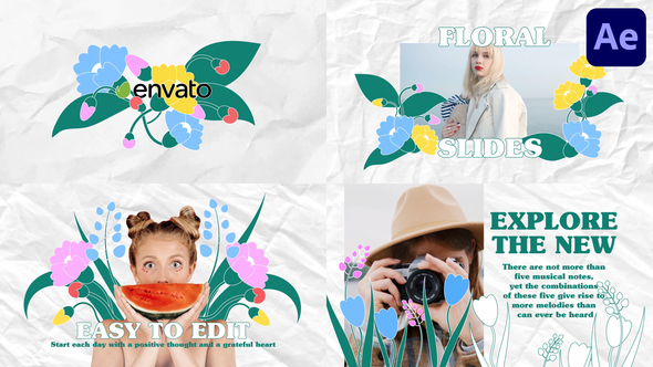 Floral Slides for After Effects alt